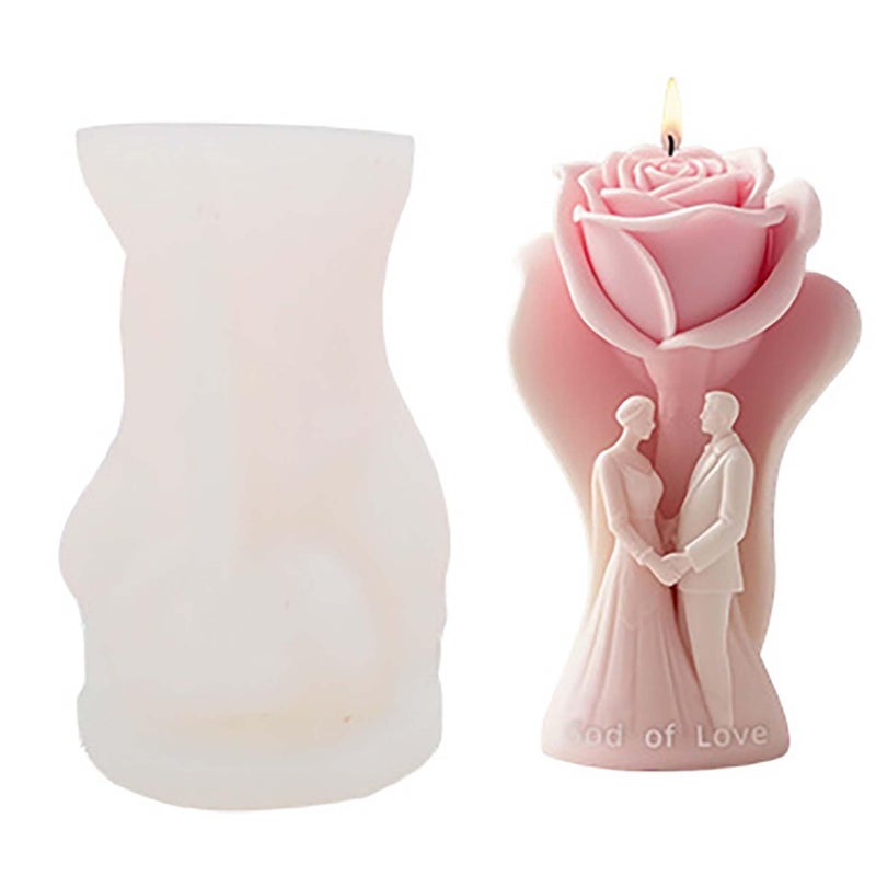 EVERELAM Couple Love Cylinder Molds Silicone Wave Spiral Candle Mold - Silicone Resin Casting Molds For Candle & Resin & Soap Craft Supplies - Image 5