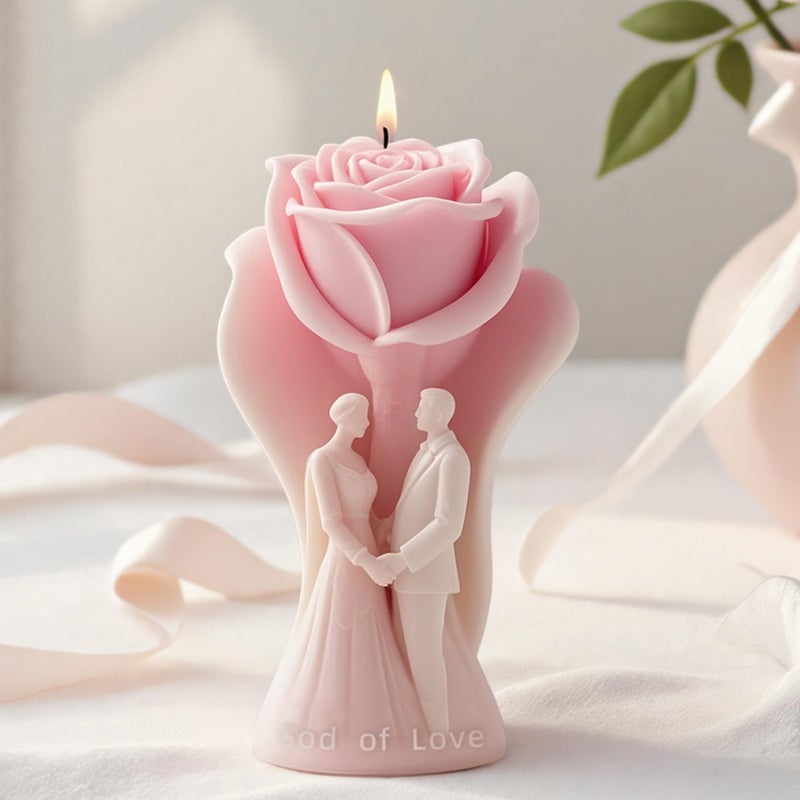 EVERELAM Couple Love Cylinder Molds Silicone Wave Spiral Candle Mold - Silicone Resin Casting Molds For Candle & Resin & Soap Craft Supplies - Image 1