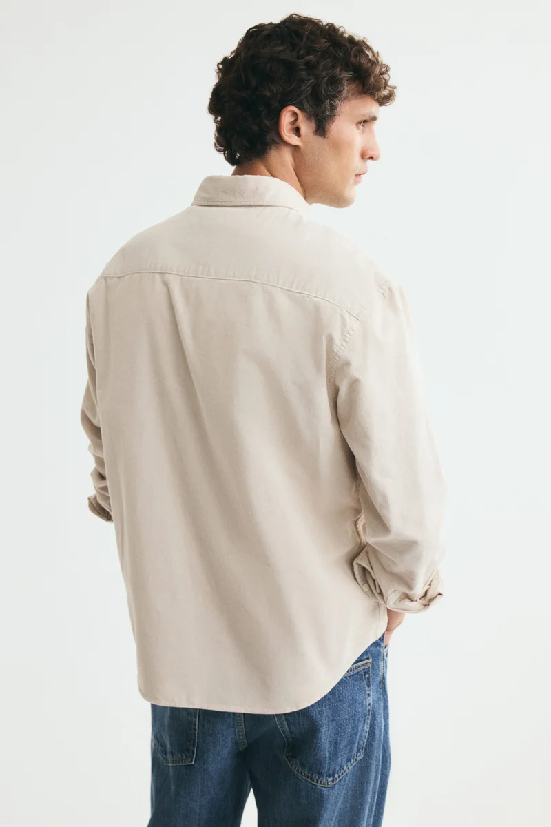 H&M  Regular Fit Corduroy shirt for Men | Best Price UAE