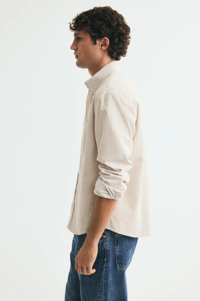 H&M  Regular Fit Corduroy shirt for Men | Best Price UAE