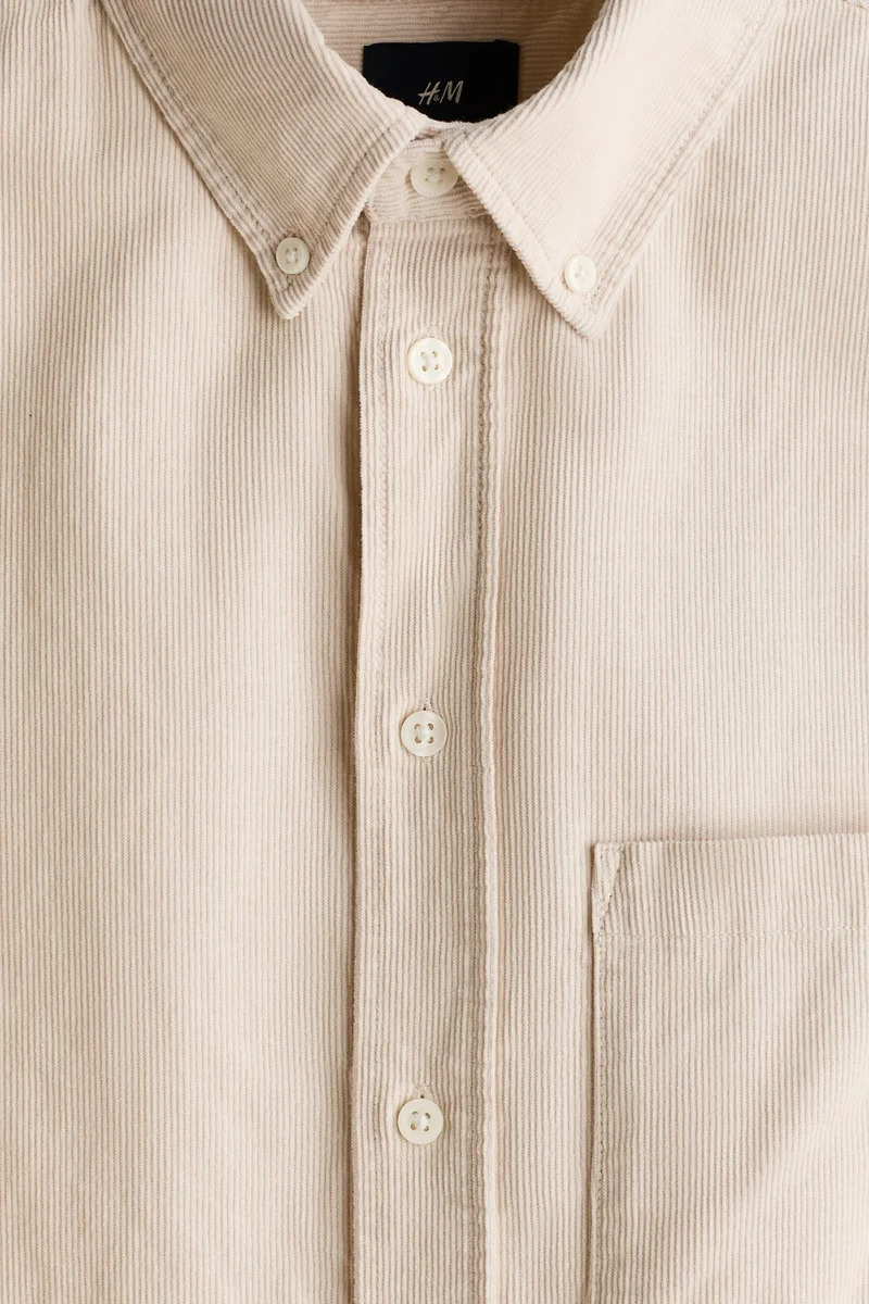 H&M  Regular Fit Corduroy shirt for Men | Best Price UAE