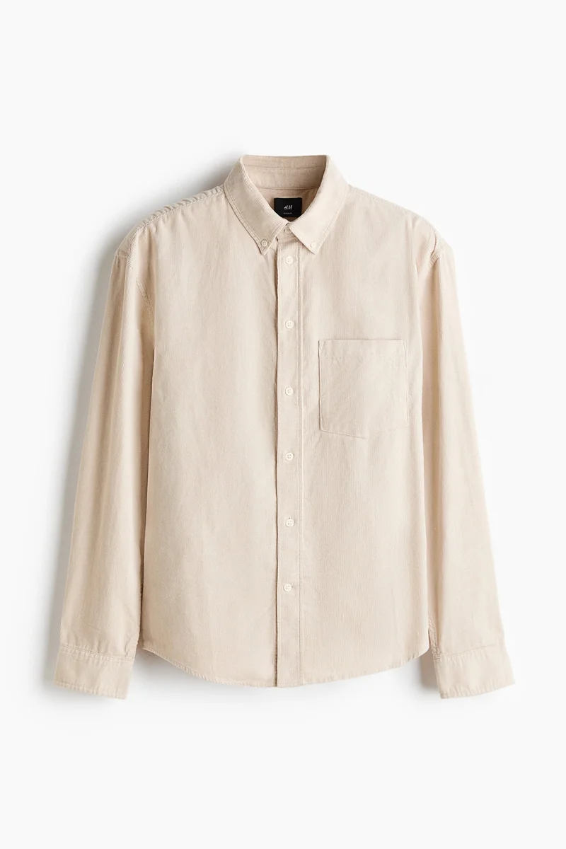 H&M  Regular Fit Corduroy shirt for Men | Best Price UAE