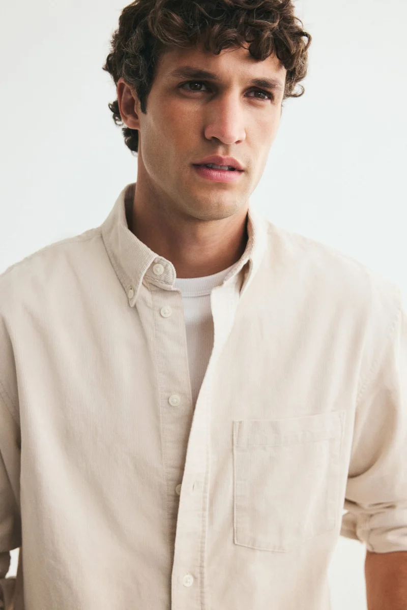 H&M  Regular Fit Corduroy shirt for Men | Best Price UAE