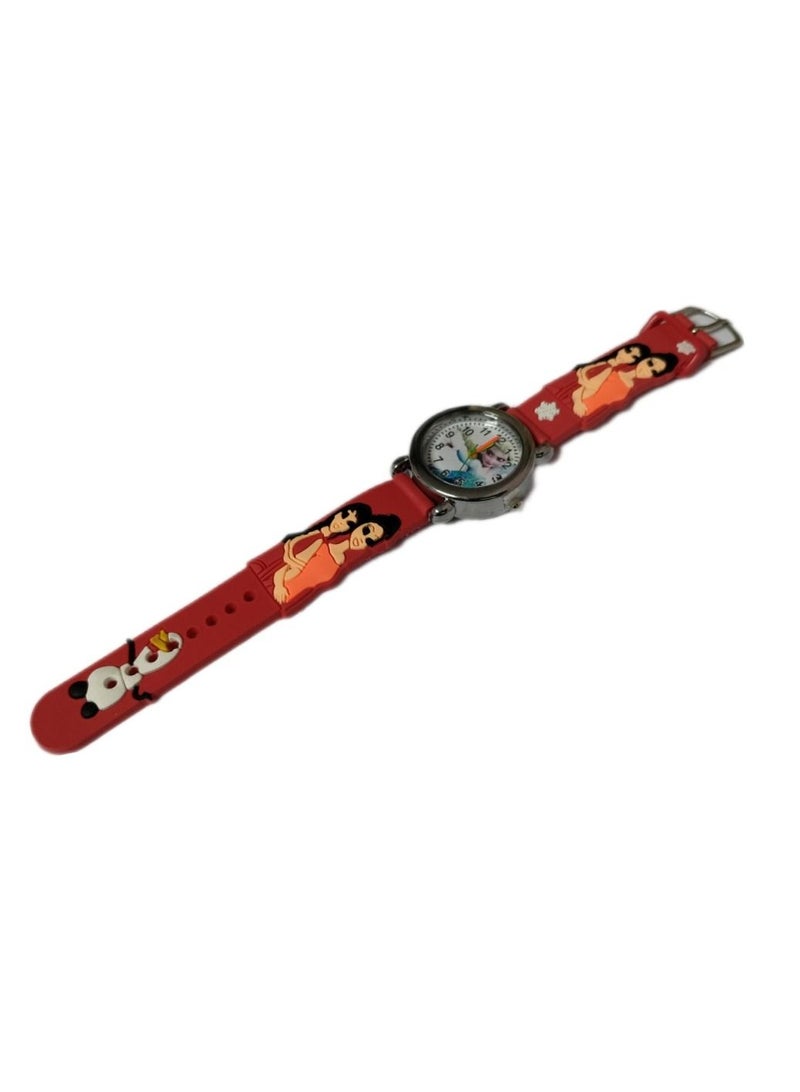 Cartoon character Kids rubber strap colored wrist watch - Image 2