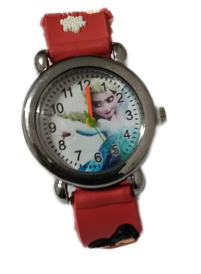 Cartoon character Kids rubber strap colored wrist watch - Image 1