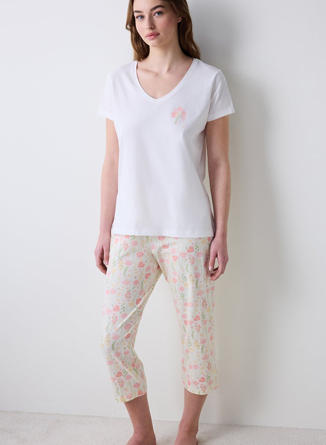 Penti Floral Capri Pajama Set - Image 2