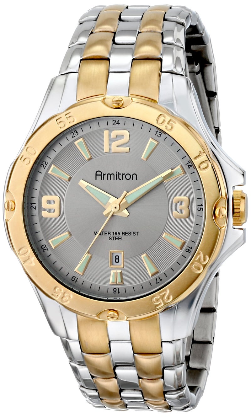 Armitron Men's 20/4963SVTT Ratchet Bezel Two-Tone Bracelet Watch - Image 2