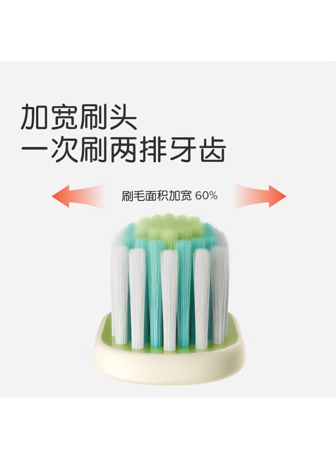 Shixi Children's Toothbrush For Ages 3-6, Soft Bristles, Milk Teeth Protection, Infant Concave Surface Oral Cleaning, Groove Design, Single Brush, Gree