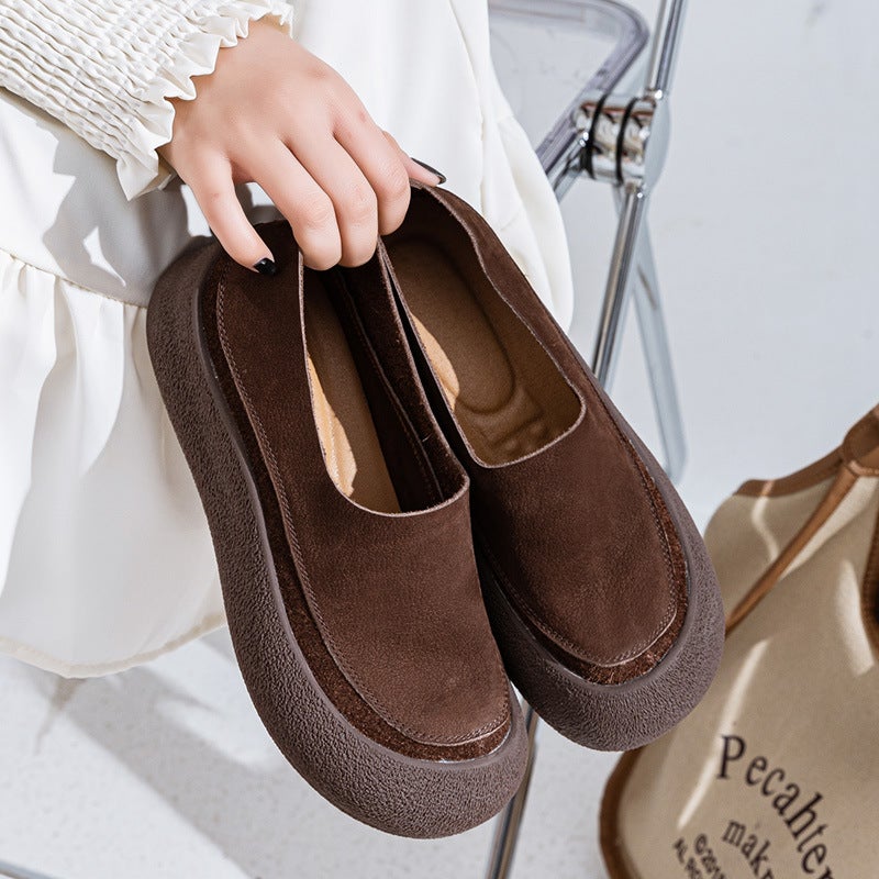 2026 Genuine Leather Women's Casual Slip-On Loafers - Image 3