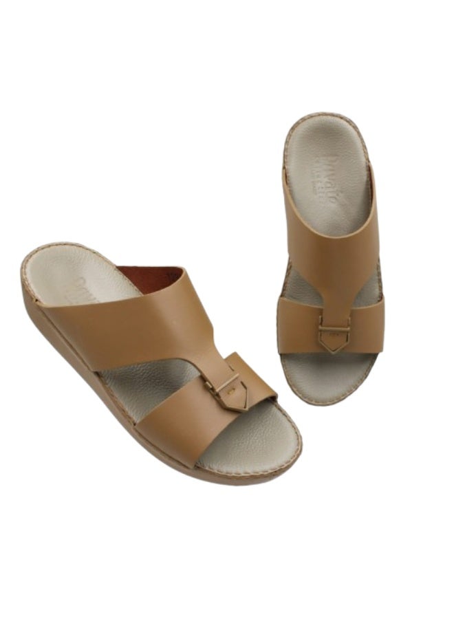 جدار العلاج التعويضي بالهرمونات صندل بني أنيق بنعل داخلي مُصمم خصيصًا - راحة طوال اليوم (مقاس 46) - Image 2