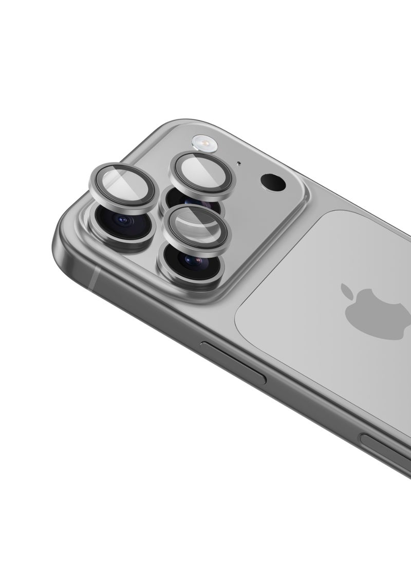 ArmorPro Camera Lens Protector Original Titanium for iPhone 17 Pro and 17 Pro Max Titanium finish lens cover with metallic frame 9H hardness and crystal clear lens protection Grey - Image 5