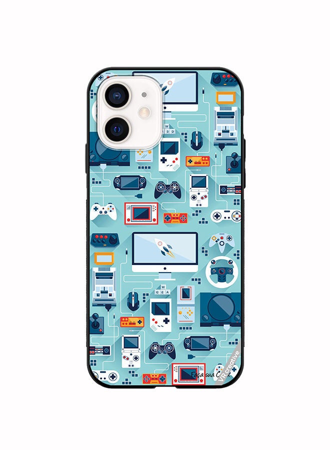 VR CREATIVE Protective Case Cover For Apple iPhone 12 mini Ps 5 Remote Controls Design Multicolour - Image 1