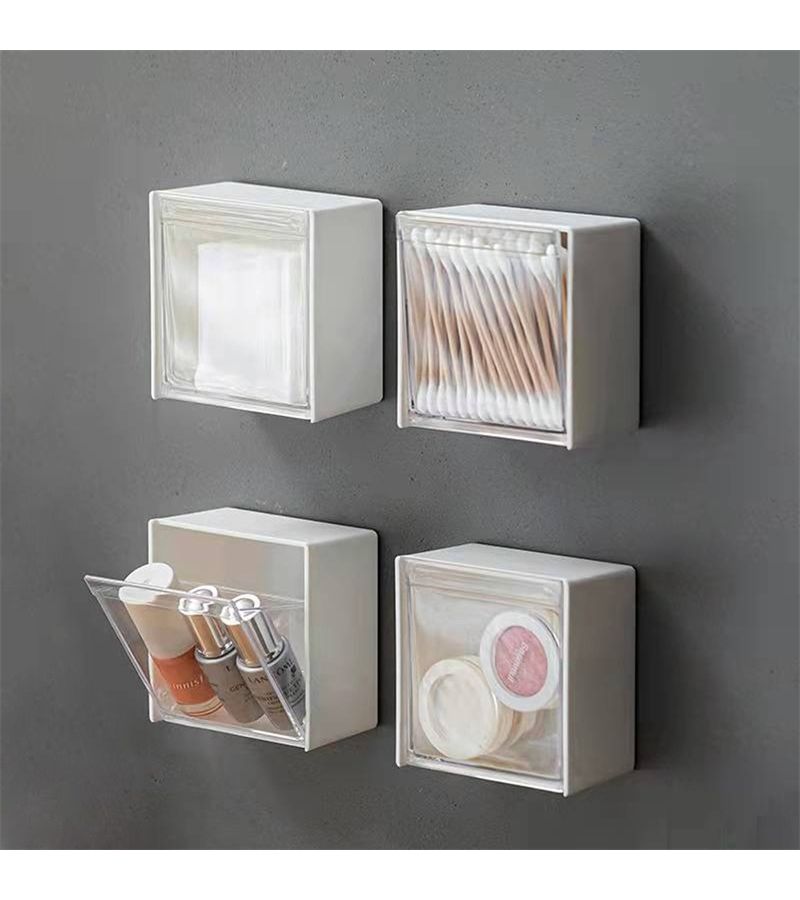 3pcs Bathroom Flip Top Storage Box Household Holder For Pads Toothpicks Swabs Hair Accessories Lipstick - Image 2