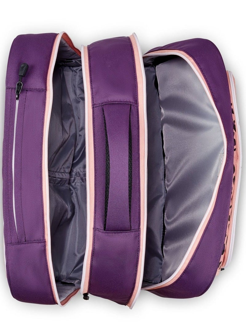 DELSEY Paris BTS 2025 Hard Shell 4-Wheeled Shoulder Bag Trolley – Purple - Image 4