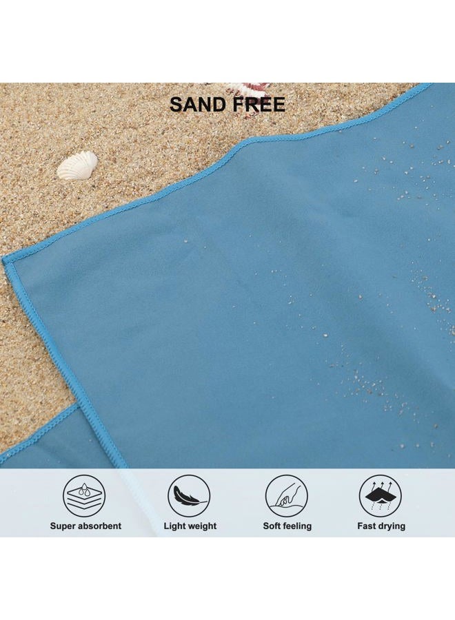 Rainleaf Microfiber Towel,Marine Blue,30 X 60 Inches - Image 5