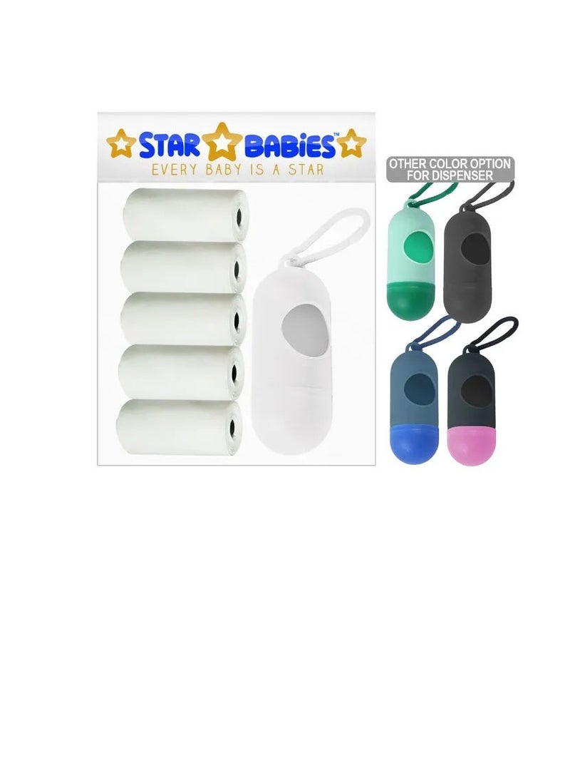 Star Babies Pack Of 5 Scented Bag White With Dispenser - Image 1