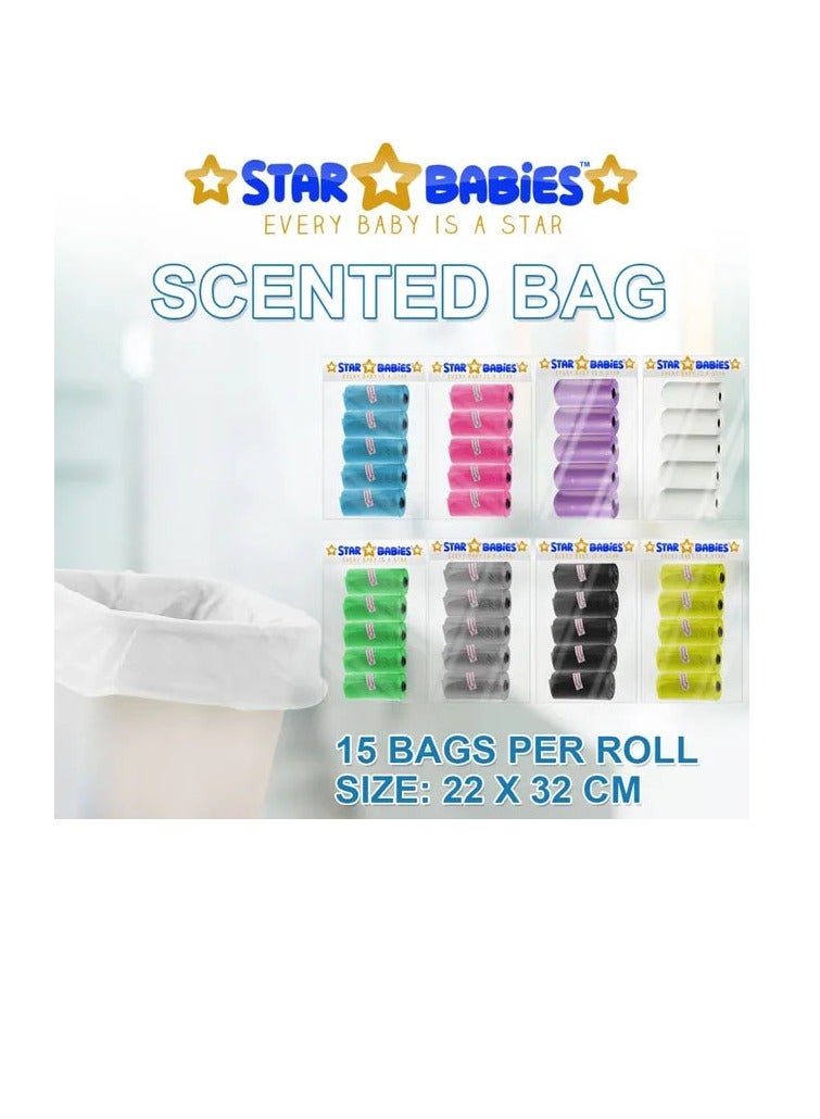 Star Babies Pack Of 5 Scented Bag White With Dispenser - Image 4