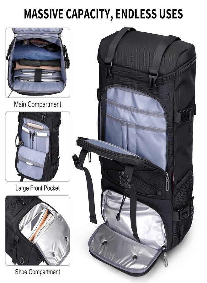 WITZMAN Travel Backpack for Men Large 3 in 1 Convertible Airline Approved Carry-on Luggage Backpack(B715 Black) - Image 3