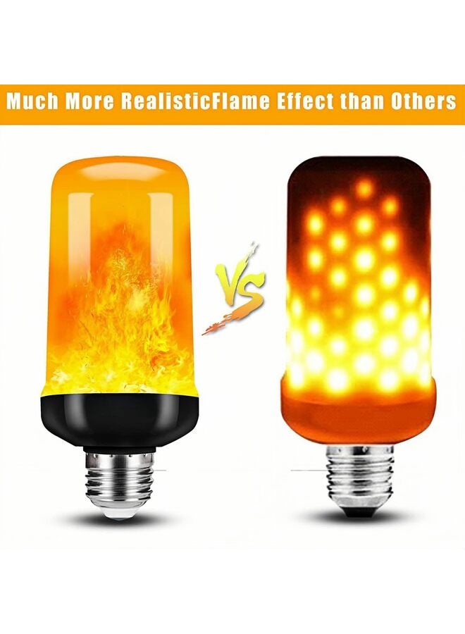 Yellow Flame Light Bulbs, 4 Modes Flickering Light Bulb with Upside Down Effect, Black Base Fire Bulb for Party, Outdoor, Indoor, Home Decor (2 Pack) - Image 4