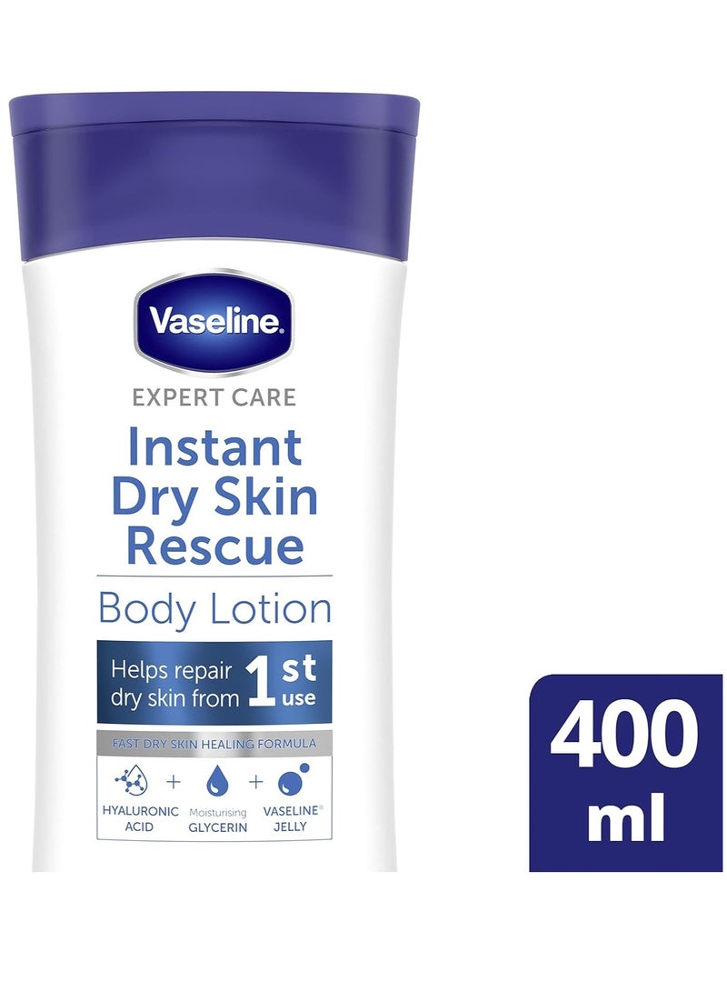 فازلين لوشن الجسم إكسبيرت كير لإنقاذ البشرة الجافة بشكل فوري، إضاءة للبشرة شديدة الجفاف - 1 × 400 مل - Image 2