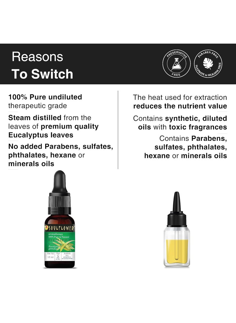 Soulflower Soulflower Essential Oil Eucalyptus  Peppermint for Moisturizing Skin  Hair Steam Inhaler Aromatherapy  100 Pure Natural  Undiluted Essential Oil Pack of 2  - Image 5