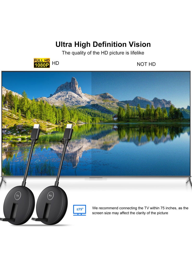 DOCKCASE Wireless HDMI Transmitter and Receiver- Plug and Play Extender Kit, Multi-TV 50M 1TX UP to 1RX  - Image 3