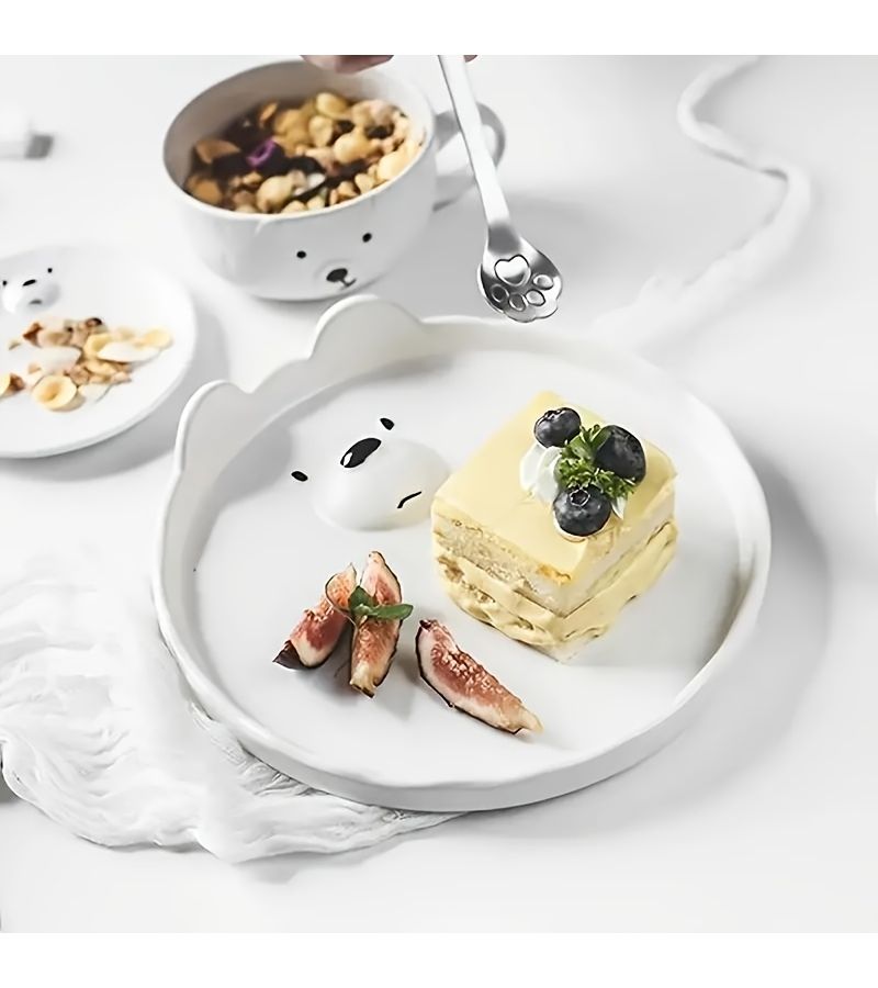 6pcs Stainless Steel Cat Claw Dessert Spoon Creative Cake Coffee Tea Spoon - Image 4
