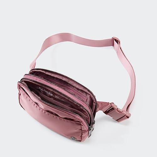 Pander Everywhere Belt Bag for Women, 5 Zipper Pockets Nylon Crossbody Fanny Pack Purse (Dune Pink) - Image 5
