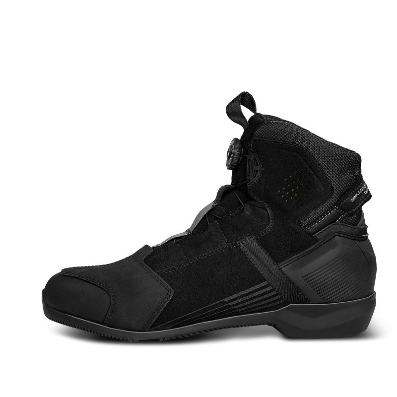 SHIMA SHIMA EDGE WP Motorbike Boots for Men Waterproof Leather Shoes Summer Leather ATOP Motorcycle Short Ankle Protector Urban Bike Casual Classic Riding Motor Boot Mens Waterproof Black, 48 EU  - Image 2