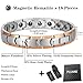 PUJANE Magnetic Hematite Bracelets for Men Women 316L Stainless Steel Power Balance Energy Magnets Stones Bracelet Jewelry Gift with Adjustment Tool SilverRose Gold - Image 4