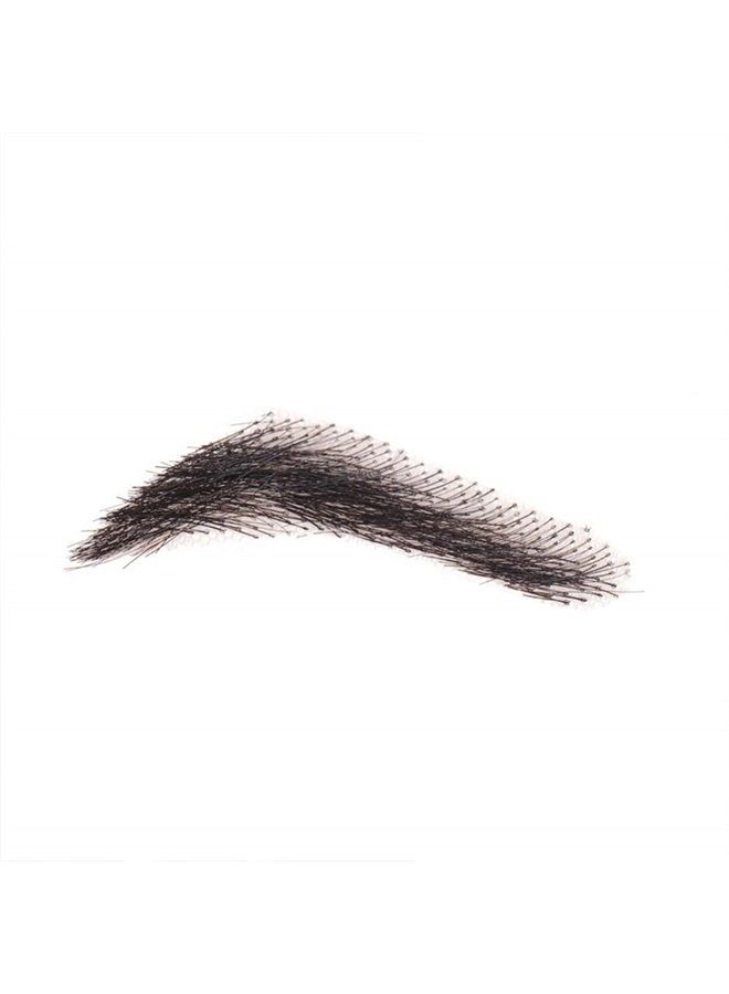 CliCling 100% Human Hair False Brows for Men and Women Re-Usable Lace Base Fake Eyebrows Black Color (MM-A2) - Image 2