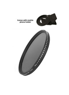 General Mobile Phone Filter Suit Polarizer CPL Close-up Microlens Starlight Mirror Gradient Light Reduction ND SLR Artifact Photography-Color:37 Adjustable Light Reduction ND(1-9 Gear) Free Mobile Phone Clip  - Image 1