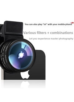General Mobile Phone Filter Suit Polarizer CPL Close-up Microlens Starlight Mirror Gradient Light Reduction ND SLR Artifact Photography-Color:37 Adjustable Light Reduction ND(1-9 Gear) Free Mobile Phone Clip  - Image 2
