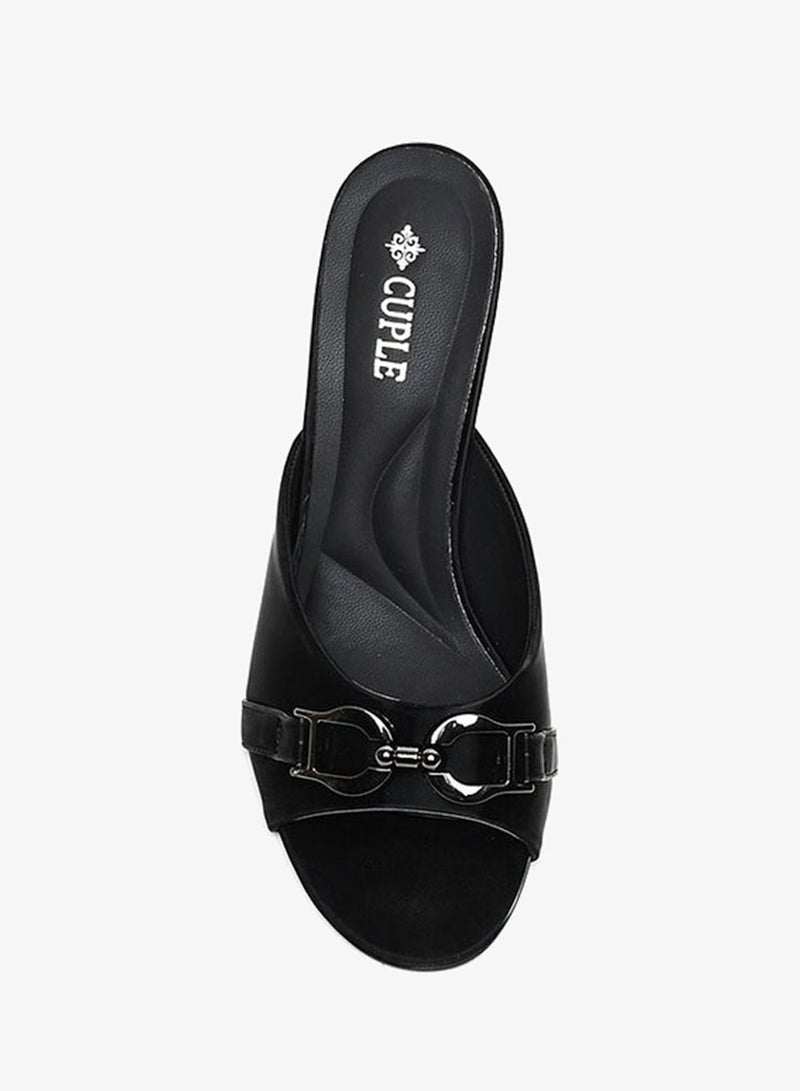 Cuple open-toe heeled mules - Image 3
