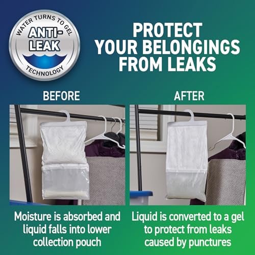 Concrobium Moisture Grabbers, 3-Pack 17.5 oz Bags (Spring Breeze) — Powerful Moisture Absorber with Anti-Leak Gel, Covers Up to 350 cu ft, Eliminates Musty Odors & Adds a Light Fresh Scent - Image 5