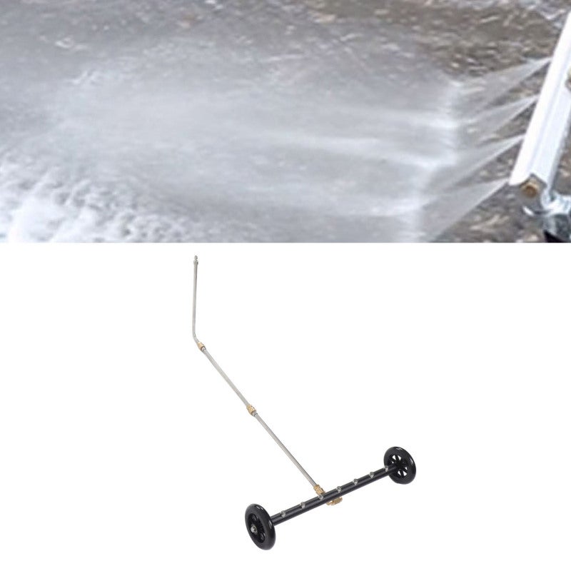 2 In 1 Pressure Washer Undercarriage Cleaner: 4 Stainless Steel Nozzles, 4000 PSI - Quick Cleaning Water Broom for Vehicle Chassis, Sidewalks, Driveways & Decks - Image 5