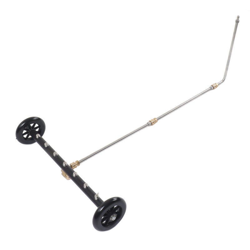 2 In 1 Pressure Washer Undercarriage Cleaner: 4 Stainless Steel Nozzles, 4000 PSI - Quick Cleaning Water Broom for Vehicle Chassis, Sidewalks, Driveways & Decks - Image 4