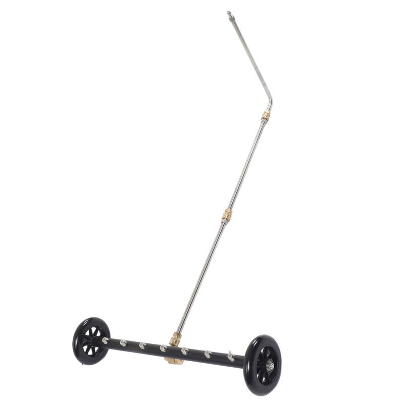 2 In 1 Pressure Washer Undercarriage Cleaner: 4 Stainless Steel Nozzles, 4000 PSI - Quick Cleaning Water Broom for Vehicle Chassis, Sidewalks, Driveways & Decks - Image 1