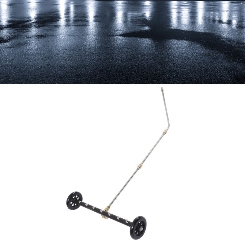 2 In 1 Pressure Washer Undercarriage Cleaner: 4 Stainless Steel Nozzles, 4000 PSI - Quick Cleaning Water Broom for Vehicle Chassis, Sidewalks, Driveways & Decks - Image 3
