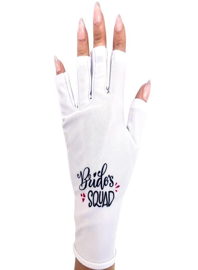 ManiGlovz - The Original UPF 50+ UV Light Protective Nail and Gel Manicure Gloves | Anti-UV Fingerless Gloves for Women | Bride's Squad - Image 1