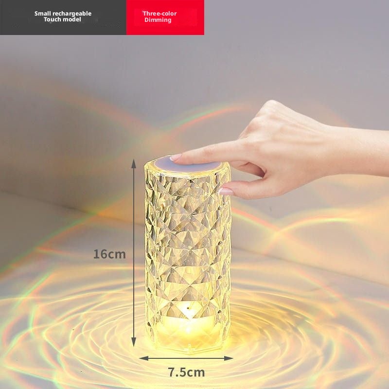 Small 3-Color Rechargeable Touch Table Lamp - Image 3