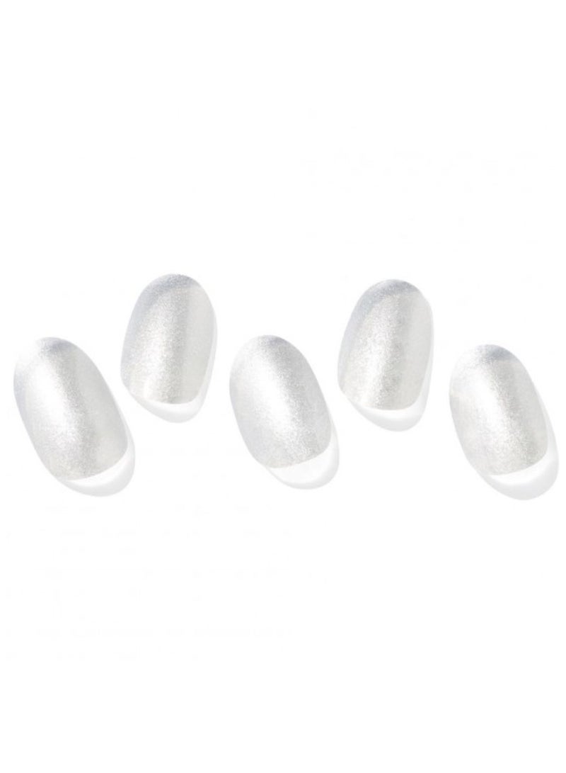 Ohora Gel Nail Strips Pro-Finish Gel Silver Chrome 30units - Image 1