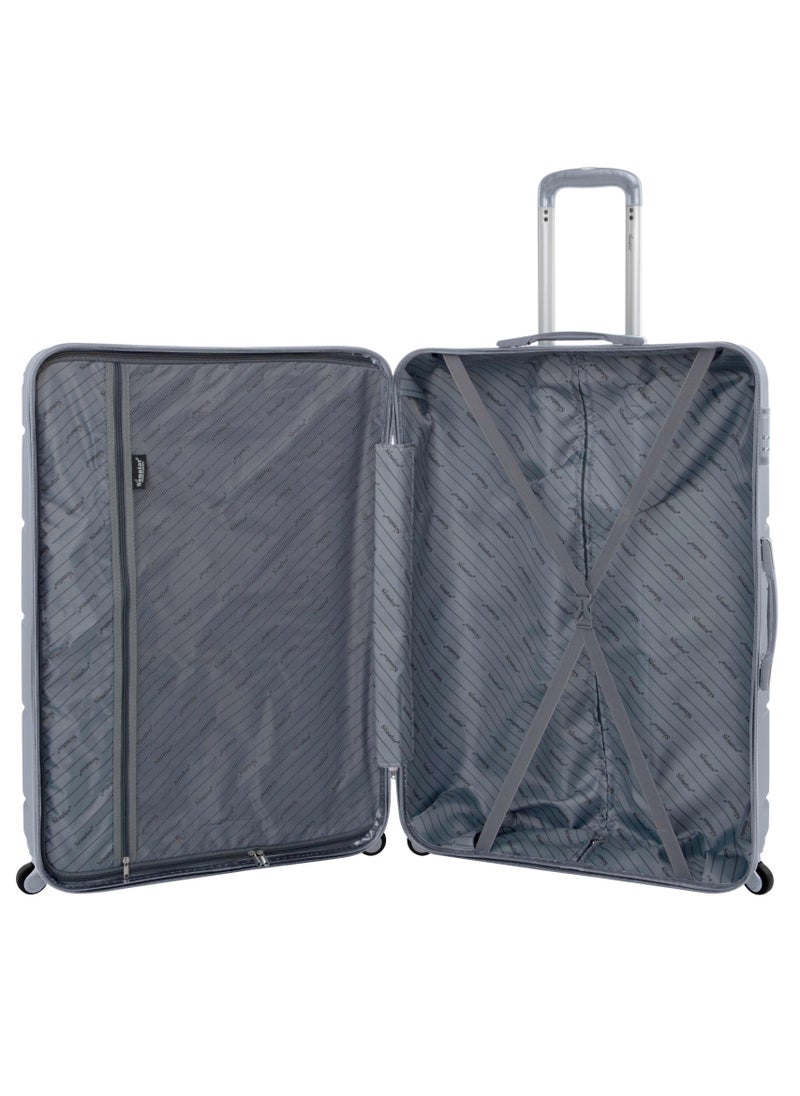 SENATOR - Hard Case Travel Bag Trolley Luggage Set of 4 ABS Lightweight Suitcase with 4 Spinner Wheels A1012 Silver - Image 1
