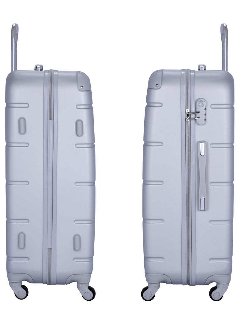 SENATOR - Hard Case Travel Bag Trolley Luggage Set of 4 ABS Lightweight Suitcase with 4 Spinner Wheels A1012 Silver - Image 1