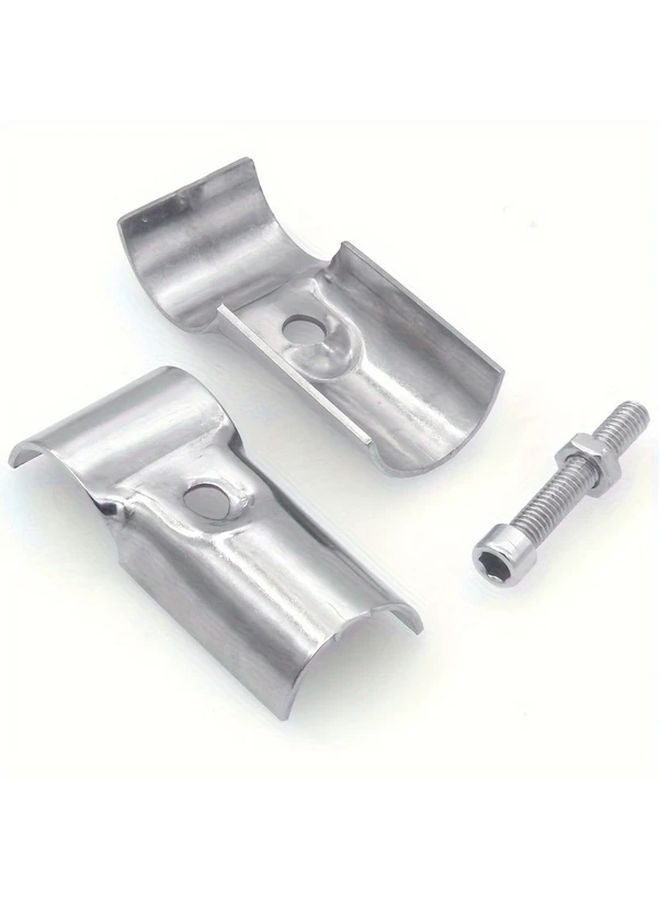 8PCS 1 Inch OD Heavy Duty Stainless Steel Pipe Clamps Easy Installation For DIY - Image 4