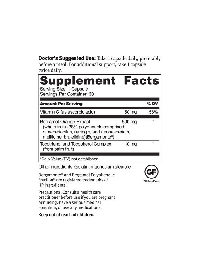 Dr. Sinatra Advanced Cholesterol Solutions Heart Health Supplement With Citrus Bergamot 30 Capsules (30Day Supply)  - Image 3