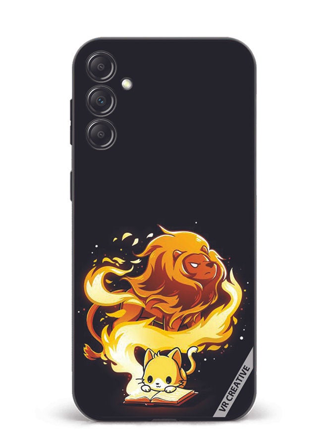 VR CREATIVE غطاء حماية لهاتف سامسونج جالاكسي A14 5G / A14 بتصميم قطة متعددة الألوان - Image 1