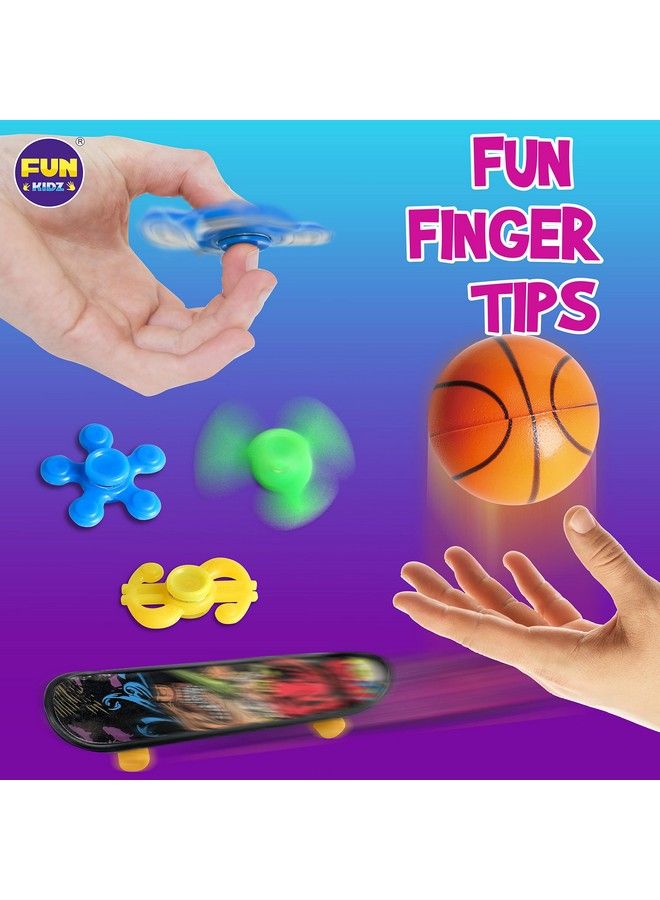 FUN KIDZ صندوق فيدجيت باك للأولاد والبنات 412 لعبة فيدجيت فانكيدز للأطفال 57 هدية عيد ميلاد غامضة حسية لمرضى التوحد في صندوق كنز محمول قابل لإعادة الاستخدام هدايا حفلات لطيفة - Image 4