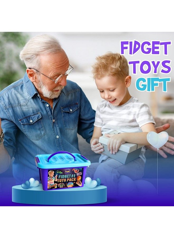 FUN KIDZ صندوق فيدجيت باك للأولاد والبنات 412 لعبة فيدجيت فانكيدز للأطفال 57 هدية عيد ميلاد غامضة حسية لمرضى التوحد في صندوق كنز محمول قابل لإعادة الاستخدام هدايا حفلات لطيفة - Image 5