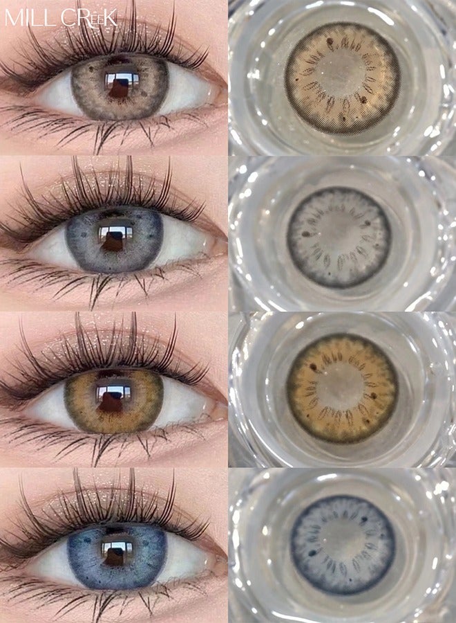 ميل كريك العدسات اللاصقة الملونة 14.2mm هيدروجيل العدسات المتاحة لمدة 12 شهرا 1 زوج من النظارات الرمادية 2 - Image 4